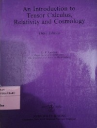 Image of An Introduction to Tensor Calculus , Relativity and Cosmology