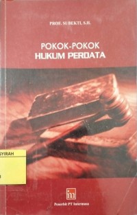 POKOK-POKOK HUKUM PERDATA